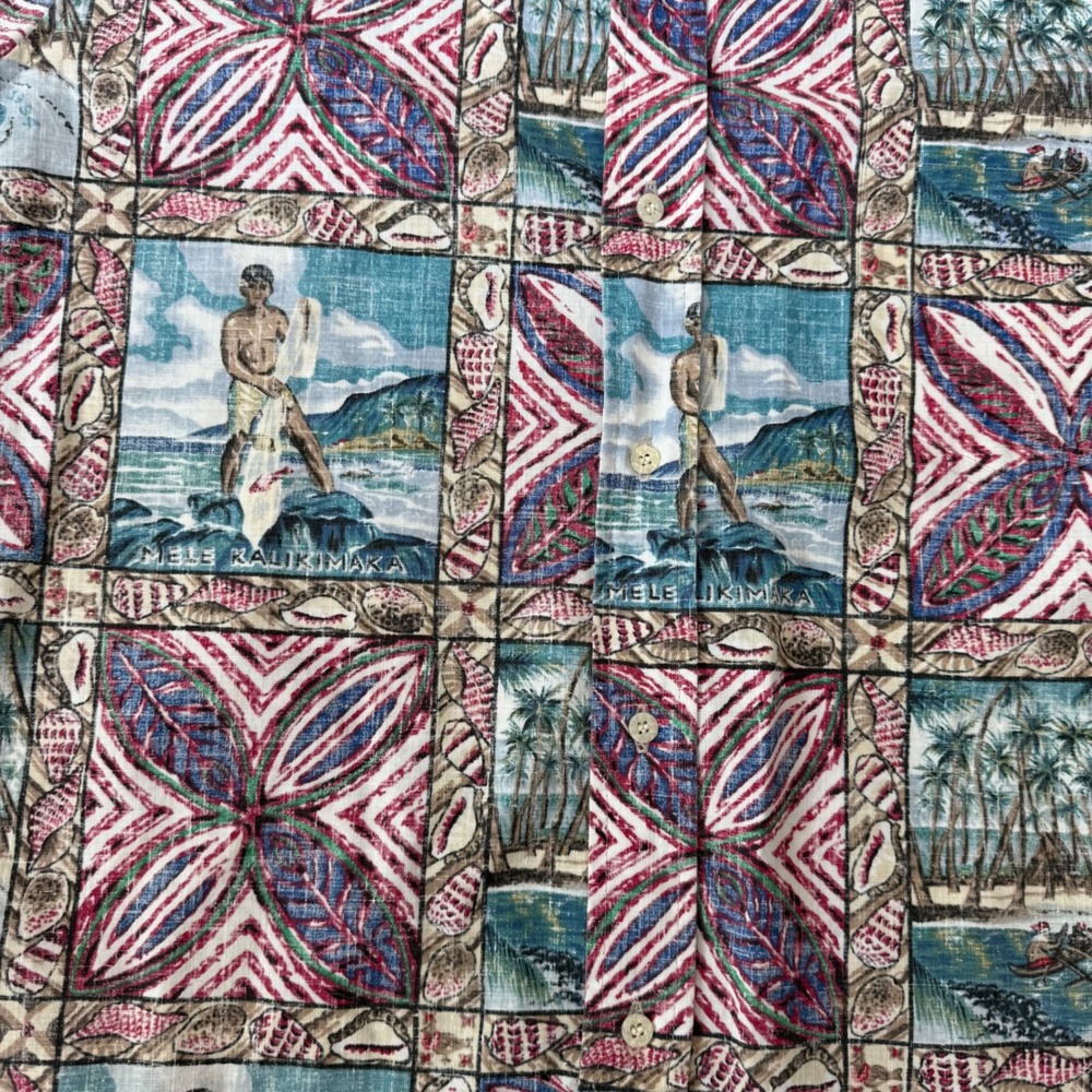 Reyn Spooner Mele Kalikimaka Hawaiian Shirt Mens‎ Large Christmas Aloha Cotton L - Picture 6 of 6